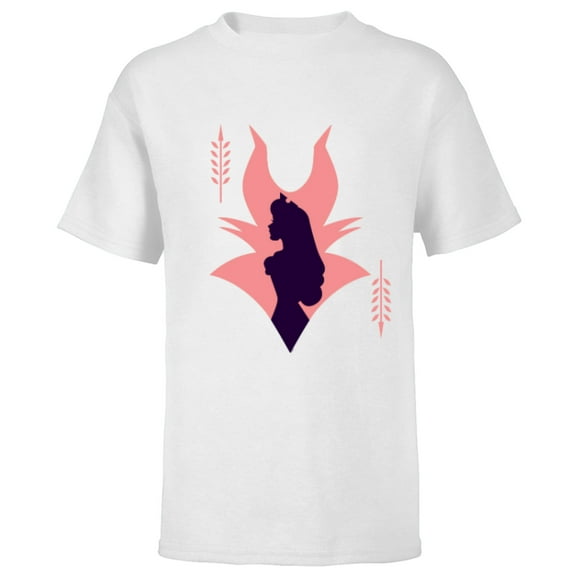 Disney Princess Aurora and Maleficent - Short Sleeve T-Shirt for Kids - Customized-White