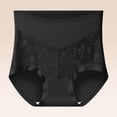 thumbnail image 2 of VONCOS Womens Cotton Lace High Waisted Briefs | Seamless Tummy Control Panties | Breathable Full Coverage Underwear | Black | M-XXL,Size XL, 2 of 3