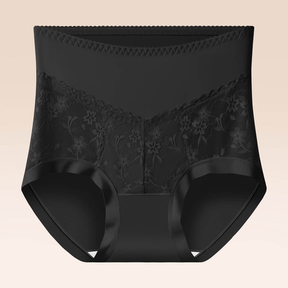 Zorckvet Womens Panties High Waist Cotton Comfortable Lace Tummy Control Underwear for Women