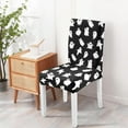thumbnail image 5 of Halloween Chair Covers Set of 6,Halloween Ghost Parsons Chair slipcovers, Halloween Kitchen Dining Room Decor Chair Seat Cover Protectors(Cute Ghost,6 Pack), 5 of 6