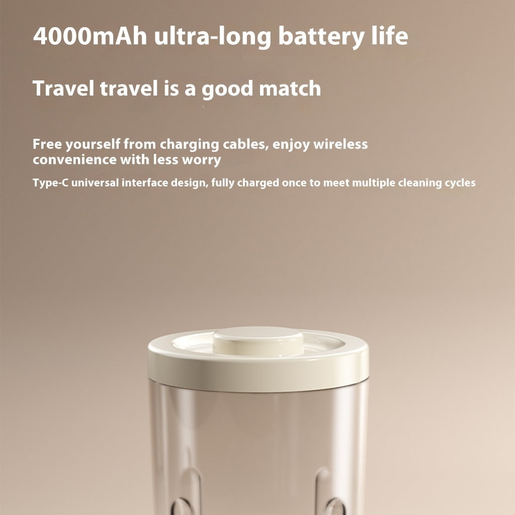 Rechargeable Mini Washing Machine Wireless Cleaning For Baby Clothes Underwear Quiet Motor 4000mah Travel Home Use