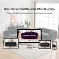 thumbnail image 5 of ChenyueFurn 81" Chesterfield Velvet Tufted Sofa with Gold Stainless Steel Legs,Black, 5 of 9