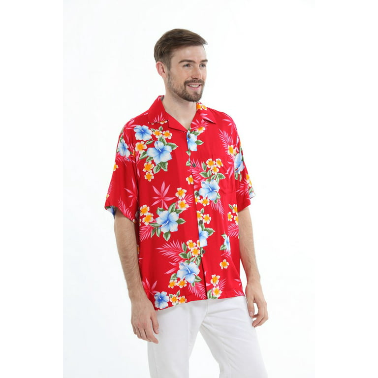 Big Hibiscus Boy's Aloha Shirt and Shorts Set, Made in Hawaii Red / 8