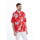 Men's Hawaiian Shirt Aloha Shirt S Hibiscus Red - image 6 of 6