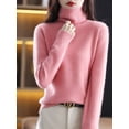 thumbnail image 4 of 2023 new Winter Women's Sweater 100% Cashmere High Neck Knitted Pullover, 4 of 24