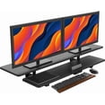 thumbnail image 2 of XNKOLMJ Dual Monitor Riser - 2-Tier Stand for 2 Monitors  Desk &amp; TV  Desktop Organizer (Black), 2 of 3