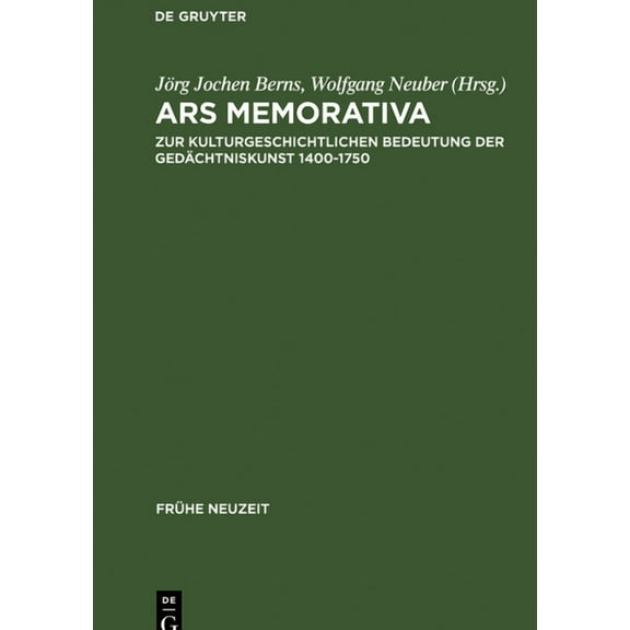 FrÃ¼he Neuzeit Ars memorativa, Book 15, (Hardcover)