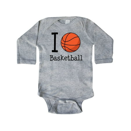 

Inktastic I Heart Basketball Gift Baby Boy or Baby Girl Long Sleeve Bodysuit