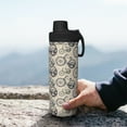 thumbnail image 7 of Fotbe Compass And Mountains In Bicycle Wheels Pattern 18 Oz Sports Insulated Kettle Vacuum Cup Stainless Steel Travel Mug Cup Thermal Flask,Insulated Kettle for Cycling Gym Basketball Outdoor, 7 of 7