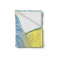 thumbnail image 2 of Blue and Yellow Soft Flannel Fleece Blanket, Ombre Mandala Design Tribal Chinese Esoteric Pattern Mystic Universe Print, Cozy Plush for Indoor and Outdoor Use, 60" x 80", Blue Yellow, by Ambesonne, 2 of 6