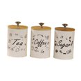 thumbnail image 2 of Bamboohart 3x Kitchen Canisters Set Coffee Tea Sugar Containers Modern Jars Decor Farmhouse vintage, 2 of 9