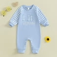 thumbnail image 2 of Gibobby Newborn Baby Girl Boy Fishing Outfit Fish Print Long Sleeve Romper Zipper Jumpsuit Infant Coming Home Clothes(Blue,12-18 Months), 2 of 7