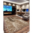thumbnail image 5 of Modern Shaggy Rug Abstract Geometric Rug Indoor for Living Room Bedroom Design 1523 (5x8 (5'2"x7'5"),Beige), 5 of 6