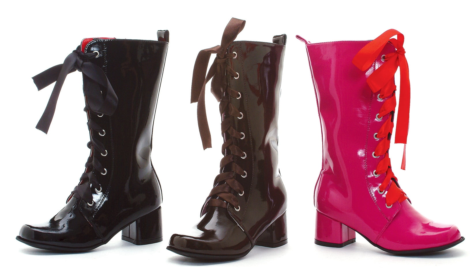 ribbon lace up boots