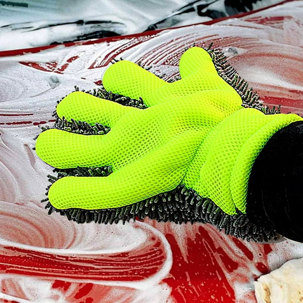 Guantes para lavado de coche de fibra Superfina de lujo, herramientas para lavado de coche, cepillo de limpieza multifunción para el hogar, detalles, guantes para lavado de coche, 1Ps