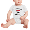 thumbnail image 2 of Born In America With A Iraqi Heart Funny Baby Clothing Bodysuits For Boy Girl, 2 of 5