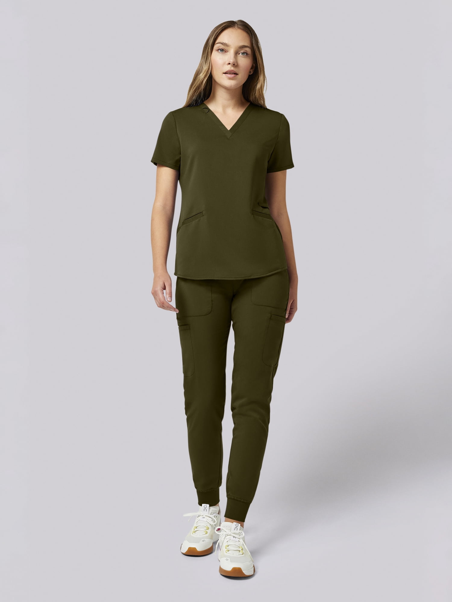 Scrubstar Ultimate Women’s Antimicrobial Welt Pocket V-Neck Scrub Top, Sizes XS–3XL