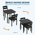 thumbnail image 6 of Luku 3 Piece Dining Table Set for 2, Small Kitchen Table & Chairs, Space-Saving Design, 6 of 9