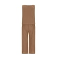 thumbnail image 6 of Casual Linen Outfits for Women 2 Piece Sets Summer Travel Outfits Sleeveless Crop Tops and Wide Leg Capris Pants Sets Trendy 2025 Matching Clothing, 6 of 9