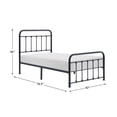 thumbnail image 6 of Lexicon Fawn Twin Metal Platform Bed in Black, 6 of 6