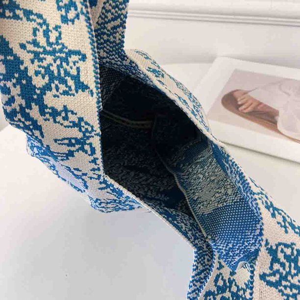 Bolso vagabundo de moda para mujer, patrón de flores de árbol, embrague femenino para regalo (azul) Ndcxsfigh Para Estrenar