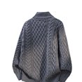thumbnail image 4 of Vxararl Turtleneck Sweater for Men, Chunky Thermal Cable Knit Long Sleeve Pullover Jumper Casual Warm Fall Winter Men’s Soft Knitted Top for Daily Use Gray S, 4 of 6