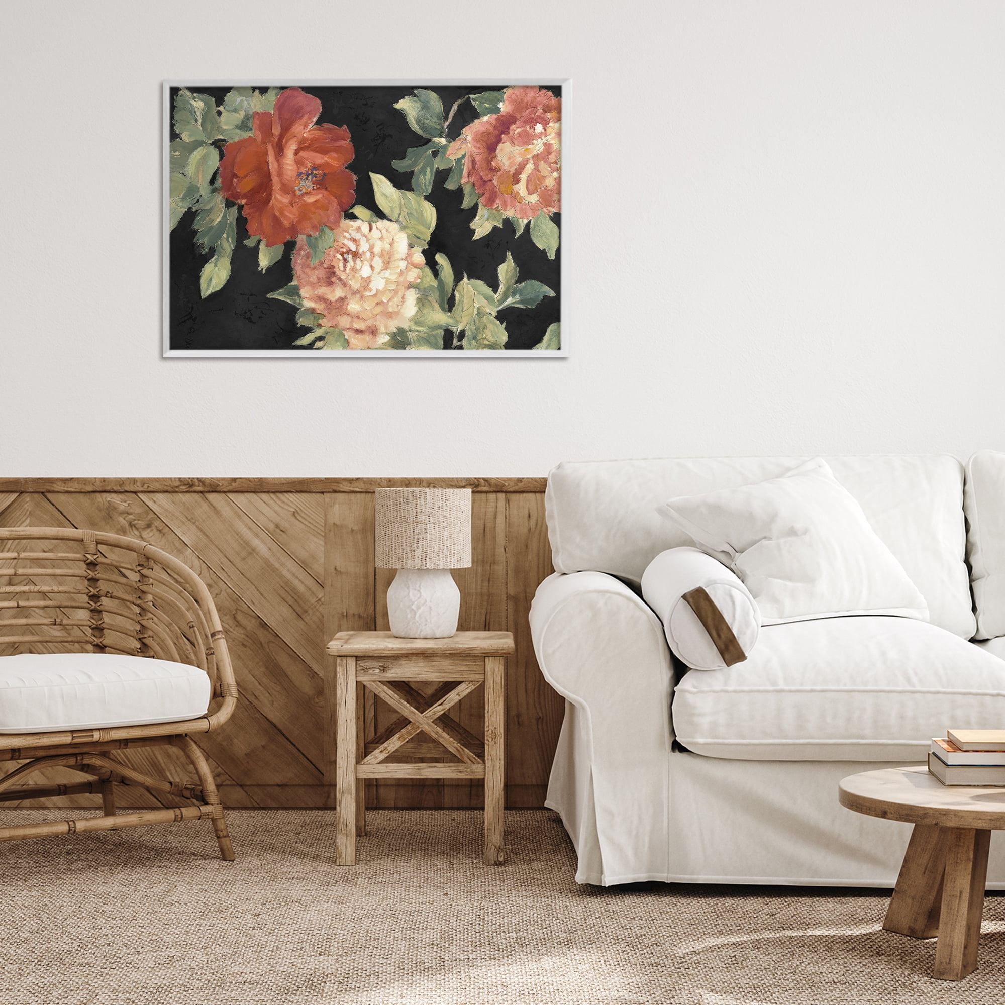 Stupell Industries Beauty of the Red Blossom White Framed Giclee Art, design by Lanie Loreth