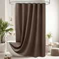 thumbnail image 3 of Inosoo Thick Waffle Weave Shower Curtain, 72"x 72" Luxury Hotel Fabric Shower Curtains for Bathroom, Heavy Duty Fall Cloth Bath Curtain, Coffee Brown, 3 of 13