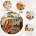 thumbnail image 5 of Orange Hello Fall Table Cloth Waterproof Tablecloths, Thanksgiving Pumpkins Maple Leaf Tablecloth Dining Table Cover for Kitchen Party Tabletop Outdoor, Rectangle Tablecloth 52x70 Inch, 5 of 9