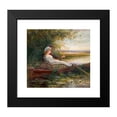 thumbnail image 2 of Charles James Lewis 13x12 Black Modern Framed Museum Art Print Titled - Two Figures in a Boat (1881), 2 of 5