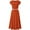 Orange-Red, variant on FLMEI Women's Summer 2 Piece Outfits Knit Short Sleeve Tops and High Waist Midi Skirt Solid Color Set for Womens S-XL