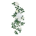 thumbnail image 4 of Decor Crafts Artificial Floral Swag Fashion Celebration Chair Pews Decor Artificial Flower for Wedding Party Entryway White, 4 of 9