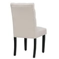 WestinTrends Hayes Tufted Dining Chairs, Linen Fabric Upholstered