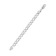 thumbnail image 3 of Solid Mens Cuban Curb Link Bracelet 10K/14K White Gold, 3 of 4
