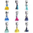 thumbnail image 2 of CNKOO 1PC Princesse Robe Perles Argent Plaqué Grand Trou Pendentif Diy Bijoux Femmes Accessoire, 2 of 6