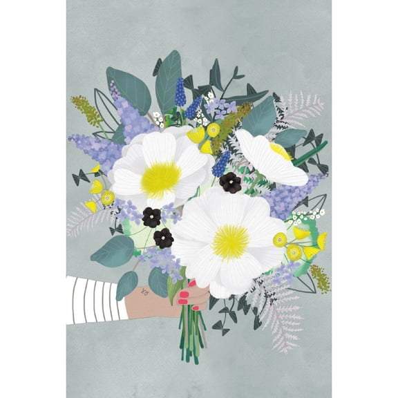 Tree-Free Greetings Thank You Greeting Card 12 Pack, 100% Recycled Paper, 4x6, Floral Bouquet (TK54561)