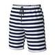 thumbnail image 4 of Fotbe Navy Blue And White Stripes Trajes de Baño Estampados para Hombre, Shorts de Verano de Secado Rápido, Ropa de Playa, Bañadores-Medium, 4 of 6