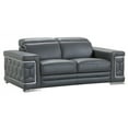 thumbnail image 1 of Chaise Longue en Cuir Gris Foncé Robuste de 71 Po, 1 of 1