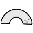 thumbnail image 5 of Cono de curación de heridas para mascotas isabelino E- Collar blanco con negro Afortunado Sencillez, 5 of 5