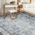 thumbnail image 7 of Ultrug Vintage Floral Print Rugs Soft Carpet Retro Area Rug for Living Room Bedroom Home Decor,8'x10',Gray, 7 of 7