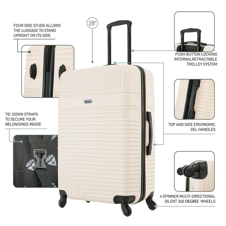 InUSA Resilience 3-Piece Hardside Luggage Sets with Spinner Wheels