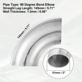 thumbnail image 3 of Unique Bargains 3pcs OD 2 Inch 90 Degree Mandrel Bend Elbow Stainless Steel Bend Tube Pipe for Car Arc Length 145mm, 3 of 6