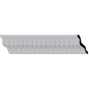 4"H x 4"P x 5 5/8"F x 94 1/2"L, (7/8" Repeat), Linus Crown Moulding