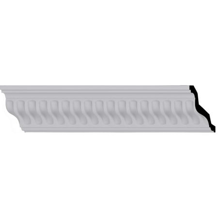 4"H x 4"P x 5 5/8"F x 94 1/2"L, (7/8" Repeat), Linus Crown Moulding