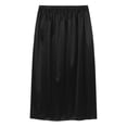 thumbnail image 3 of Nyeemya Half Slip Underskirt Women's Petticoat Lingerie Satin Half Slip Half Slips for Under Dresses 60cm Black XL, 3 of 7