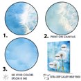 thumbnail image 3 of Designart "Dreamy Blue Dandelions I" Dandelion Floater Framed Canvas Wall Art, 3 of 5