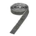 thumbnail image 2 of Abbracc 1 Roll 5 Row Rhinestone Ribbon Diamond Mesh Wrap Roll DIY Craft Black White, 2 of 9