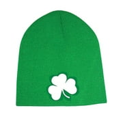 Rhode Island Novelty Lot of 24 St. Patricks Day Green Irish Shamrock Acrylic Knit Beanie Hat