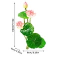 thumbnail image 2 of 8.7 Inch Artificial Small Lotus Flower, Realistic Silk Water Lily for Pond Fish Tank, Decorative Aquatic Plant for Home Garden(#A), 2 of 5