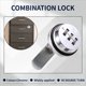 thumbnail image 4 of Cerradura de Combinación Mecánica de 20 mm, Cerradura Antirrobo para Archivador de Oficina, Cajón, Caja de Sobres, Gabinete de Almacenamiento, Cromo, 4 of 5
